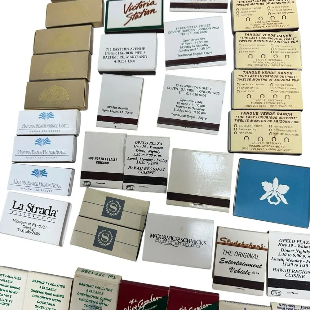 Huge Lot Of 100+ Matchbooks & Boxes From Various locations